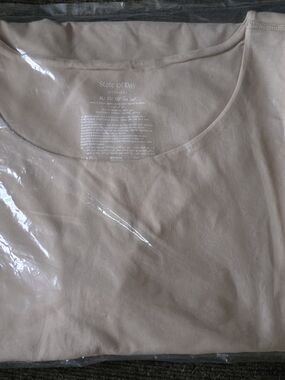 State of Day Nude/Taupe Scoop Neck Body Suite. Size XL.